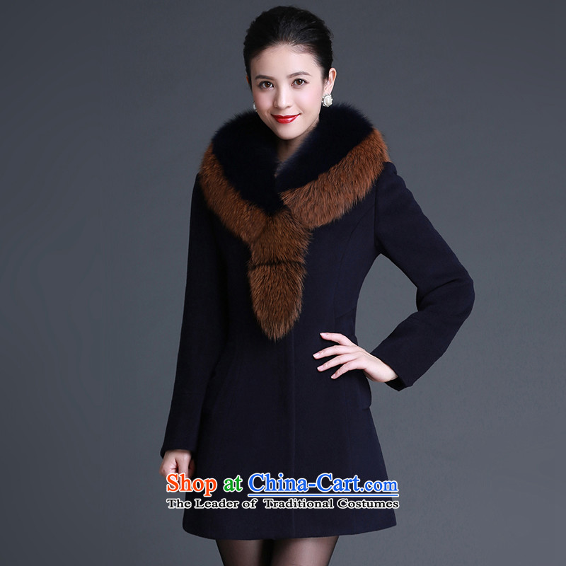 The United States, the 2015 winter clothing new women's cashmere cloak large female Nagymaros Washable Wool a wool coat in long jacket, black 4XL, Y082 US technology in , , , shopping on the Internet