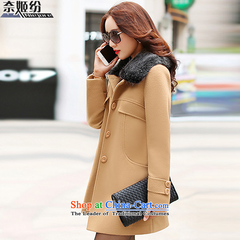 The Suu Kyi withdrawal of autumn and winter 2015 New Sau San wild long-sleeved gross for long coats female 1706 gross?- L, the Suu Kyi tracking (NIEJORE) , , , shopping on the Internet