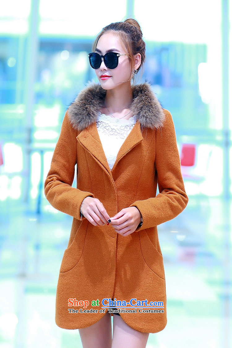 Love road-HI    2015 winter new Korean version in the thick of trendy thin dark deduction of Sau San video solid color round-neck collar plus Maomao Jacket coat? wine red XXL picture, prices, brand platters! The elections are supplied in the national character of distribution, so action, buy now enjoy more preferential! As soon as possible.
