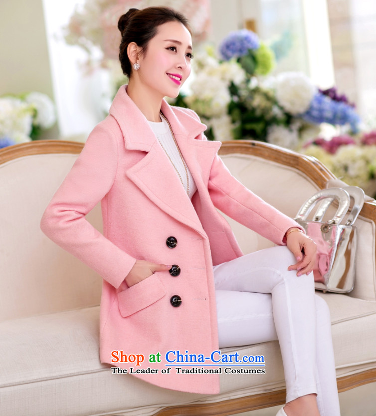 In accordance with the CEN 2015 bathing in the autumn and winter new Korean reverse collar double-a long coats in sweet gross? jacket J265# Sau San blue L picture, prices, brand platters! The elections are supplied in the national character of distribution, so action, buy now enjoy more preferential! As soon as possible.