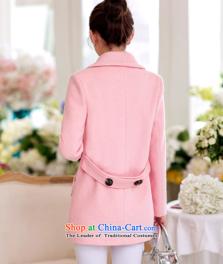 In accordance with the CEN 2015 bathing in the autumn and winter new Korean reverse collar double-a long coats in sweet gross? jacket J265# Sau San blue L picture, prices, brand platters! The elections are supplied in the national character of distribution, so action, buy now enjoy more preferential! As soon as possible.