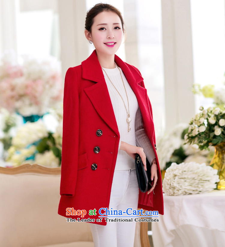 In accordance with the CEN 2015 bathing in the autumn and winter new Korean reverse collar double-a long coats in sweet gross? jacket J265# Sau San blue L picture, prices, brand platters! The elections are supplied in the national character of distribution, so action, buy now enjoy more preferential! As soon as possible.