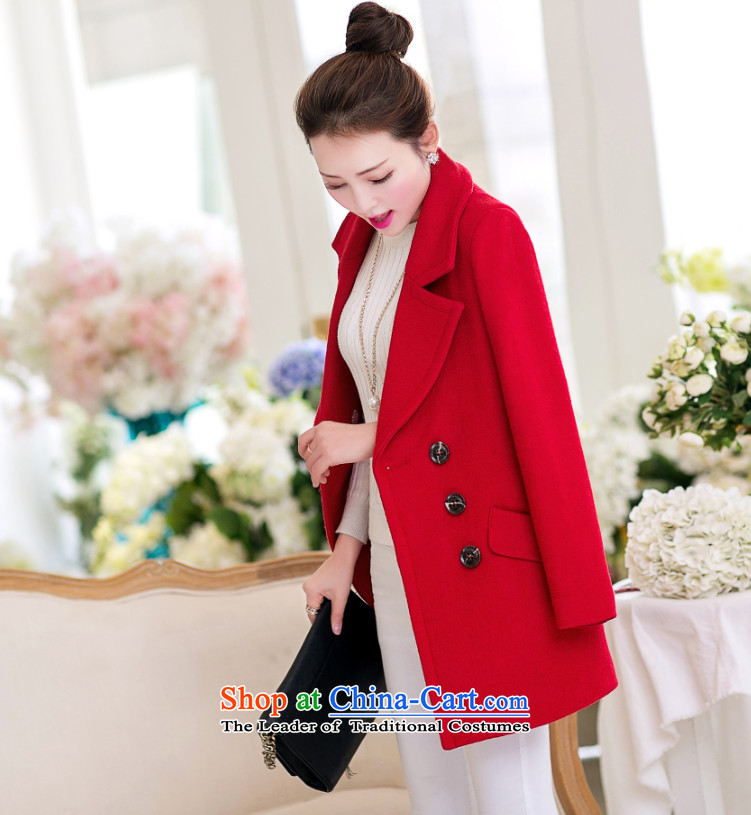 In accordance with the CEN 2015 bathing in the autumn and winter new Korean reverse collar double-a long coats in sweet gross? jacket J265# Sau San blue L picture, prices, brand platters! The elections are supplied in the national character of distribution, so action, buy now enjoy more preferential! As soon as possible.