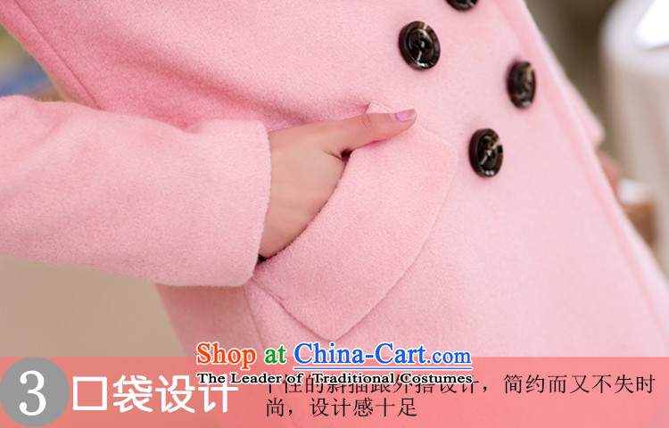 In accordance with the CEN 2015 bathing in the autumn and winter new Korean reverse collar double-a long coats in sweet gross? jacket J265# Sau San blue L picture, prices, brand platters! The elections are supplied in the national character of distribution, so action, buy now enjoy more preferential! As soon as possible.