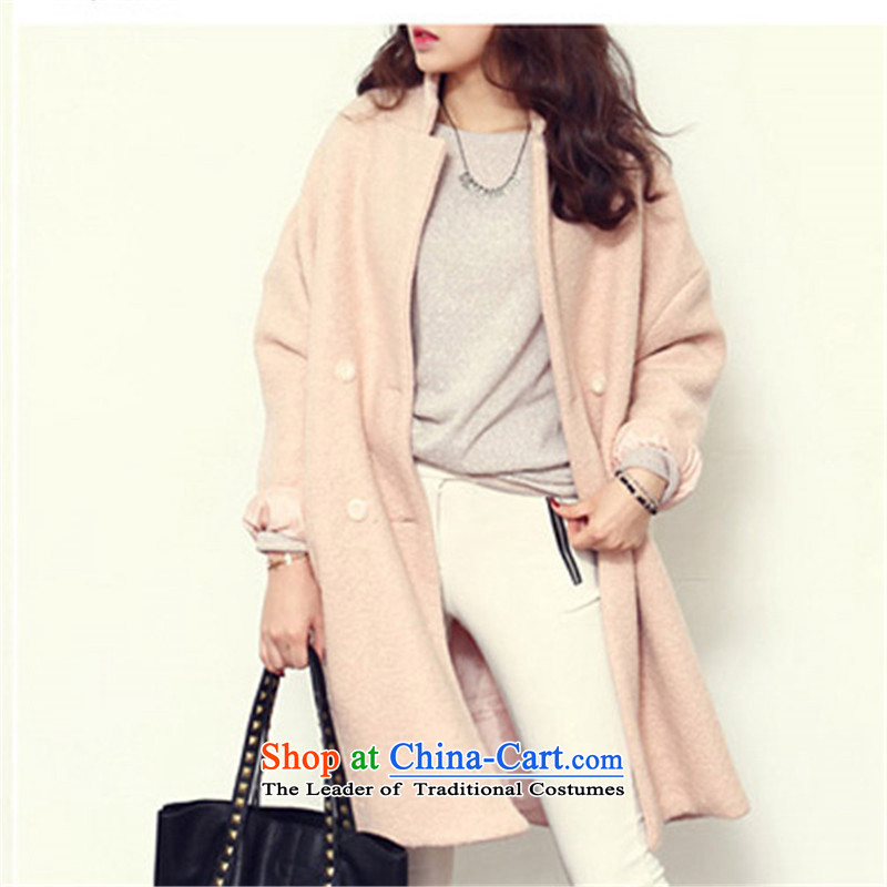 Hundreds of bathing in the autumn of 2015, of the coat is new for women in the thick Korean long coats gross?? jacket female autumn 8853 light pink M (BAIMU bathing in the hundreds) , , , shopping on the Internet