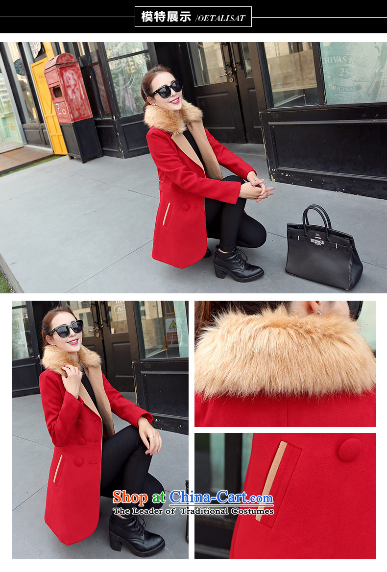  2015 Autumn and winter still does the new wind jacket girl in long coats women pure color graphics thin coat 523T gross? The Red   XL Photo, prices, brand platters! The elections are supplied in the national character of distribution, so action, buy now enjoy more preferential! As soon as possible.