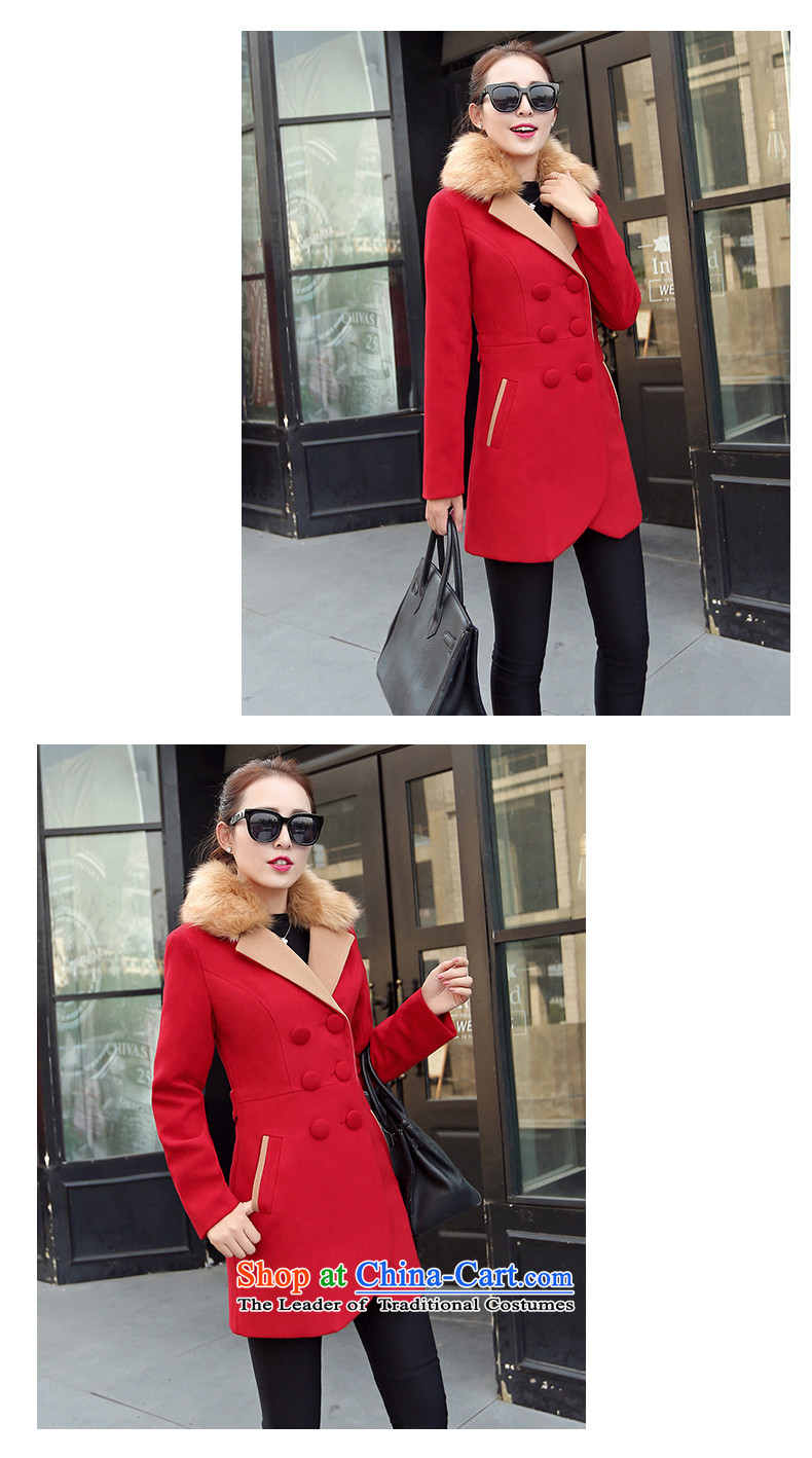  2015 Autumn and winter still does the new wind jacket girl in long coats women pure color graphics thin coat 523T gross? The Red   XL Photo, prices, brand platters! The elections are supplied in the national character of distribution, so action, buy now enjoy more preferential! As soon as possible.