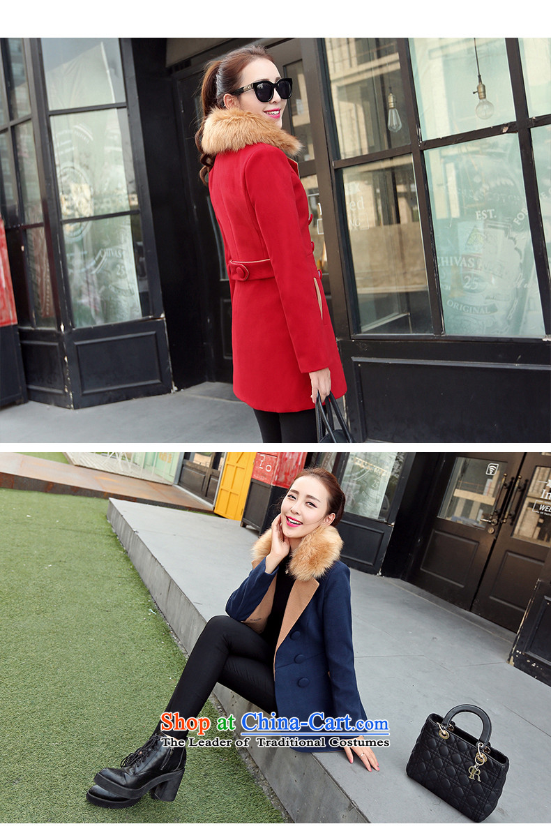  2015 Autumn and winter still does the new wind jacket girl in long coats women pure color graphics thin coat 523T gross? The Red   XL Photo, prices, brand platters! The elections are supplied in the national character of distribution, so action, buy now enjoy more preferential! As soon as possible.