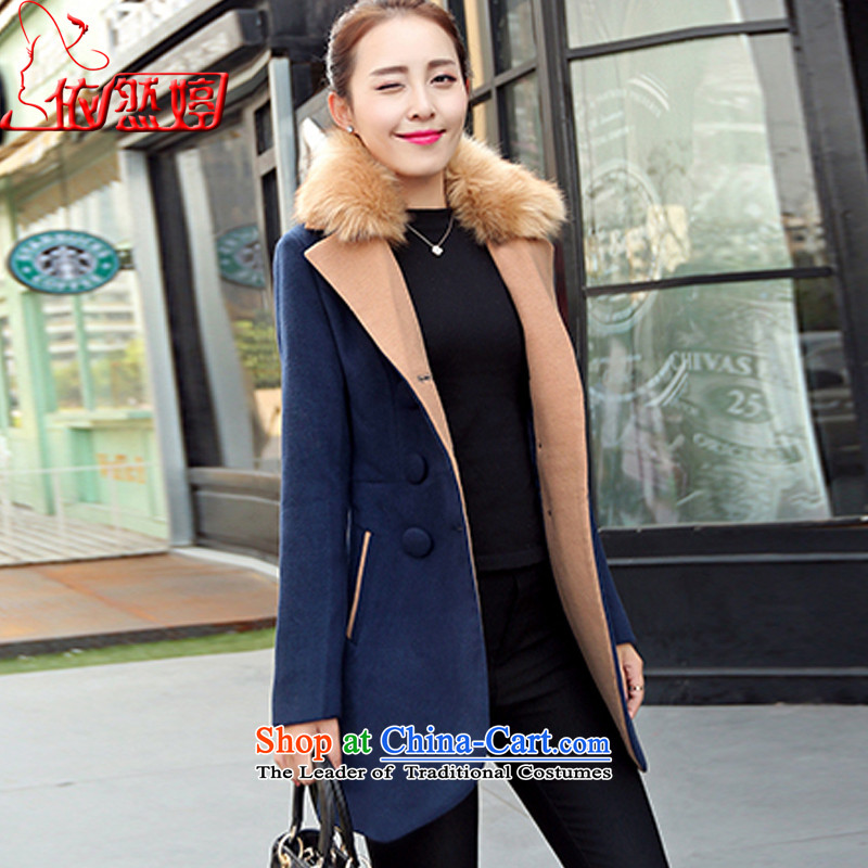  2015 Autumn and winter still does the new wind jacket girl in long coats women pure color graphics thin coat 523T gross? The Red   XL, still-ting (YERANTIN) , , , shopping on the Internet