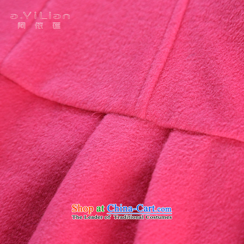 A yi wu 2015 autumn and winter new pure color wild stylish collar elegance. long wool coat jacket female CA44197242? black S, Aida Lin (A.YILIAN) , , , shopping on the Internet