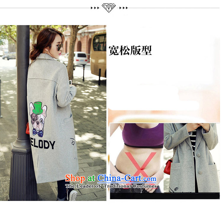 The    2015 autumn and winter love? In gross long dog pattern letters? jacket female gray hair S picture, prices, brand platters! The elections are supplied in the national character of distribution, so action, buy now enjoy more preferential! As soon as possible.