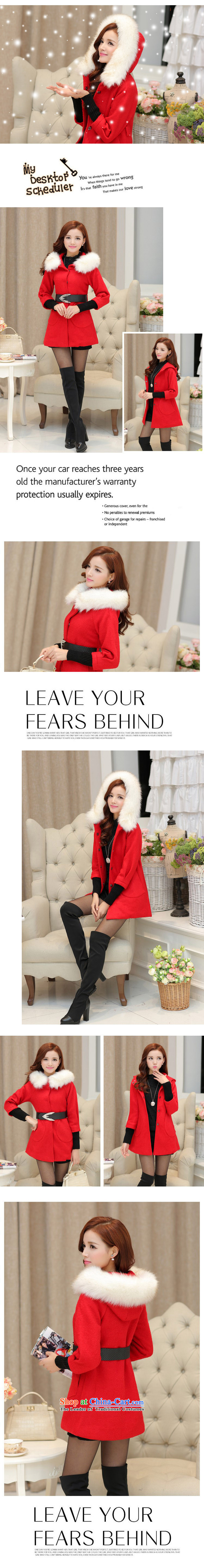 The Korean version of the 2015 Winter ESVT new coats Winter Female gross is stylish and simple graphics thin cuffs knitted Sau San stitching jacket with waistband high female wool collar RED M picture, prices, brand platters! The elections are supplied in the national character of distribution, so action, buy now enjoy more preferential! As soon as possible.