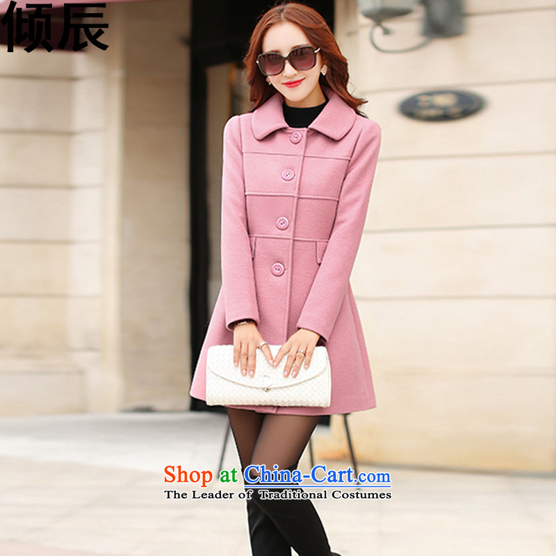 The Dumping e 2015 Fall/Winter Collections new Korean in thick long Sau San Mao a wool coat 692 female leather toner M e , , , the dumping shopping on the Internet