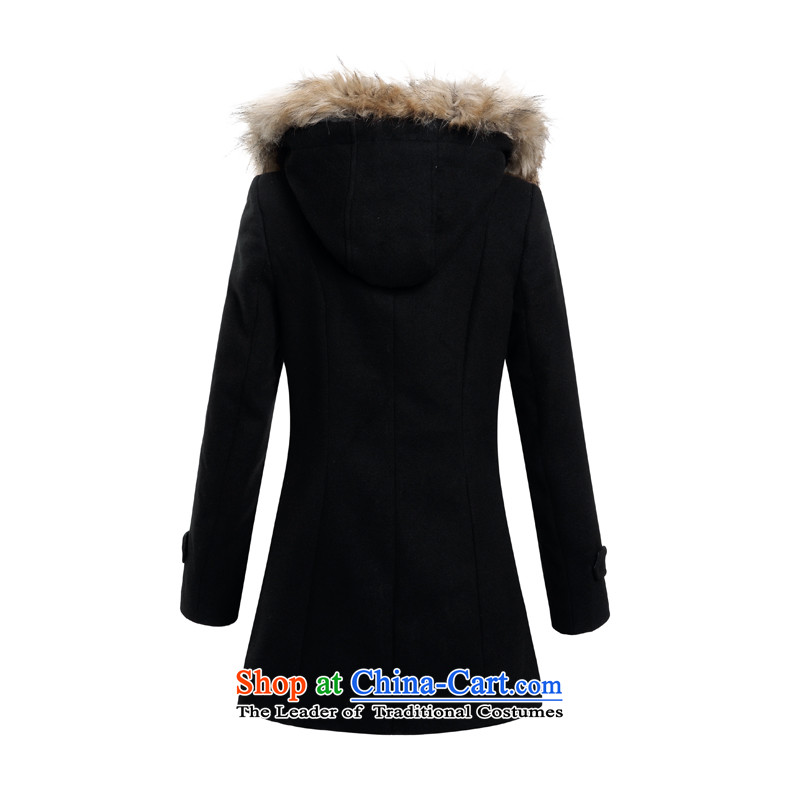 Sum horsehair jackets for winter 2015 new president for pure color in the gross long straight leg a wool coat Korean Black 9000 S Sum (semir) , , , shopping on the Internet