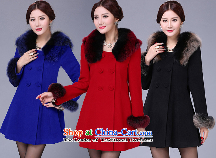 Blair's poem by 2015 winter new Korean version for Sau San Gross Gross girls jacket? long coats female 8212# cashmere black XXXXL picture, prices, brand platters! The elections are supplied in the national character of distribution, so action, buy now enjoy more preferential! As soon as possible.