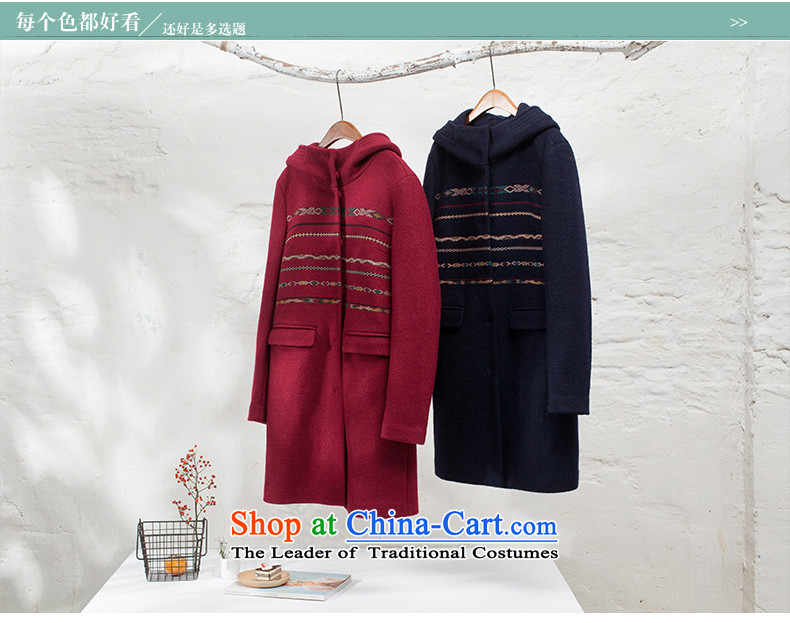 Athena Chu Cayman 2015 winter clothing new national embroidered cap long coats)??- 8543210368 (cloak dark red S picture, prices, brand platters! The elections are supplied in the national character of distribution, so action, buy now enjoy more preferential! As soon as possible.