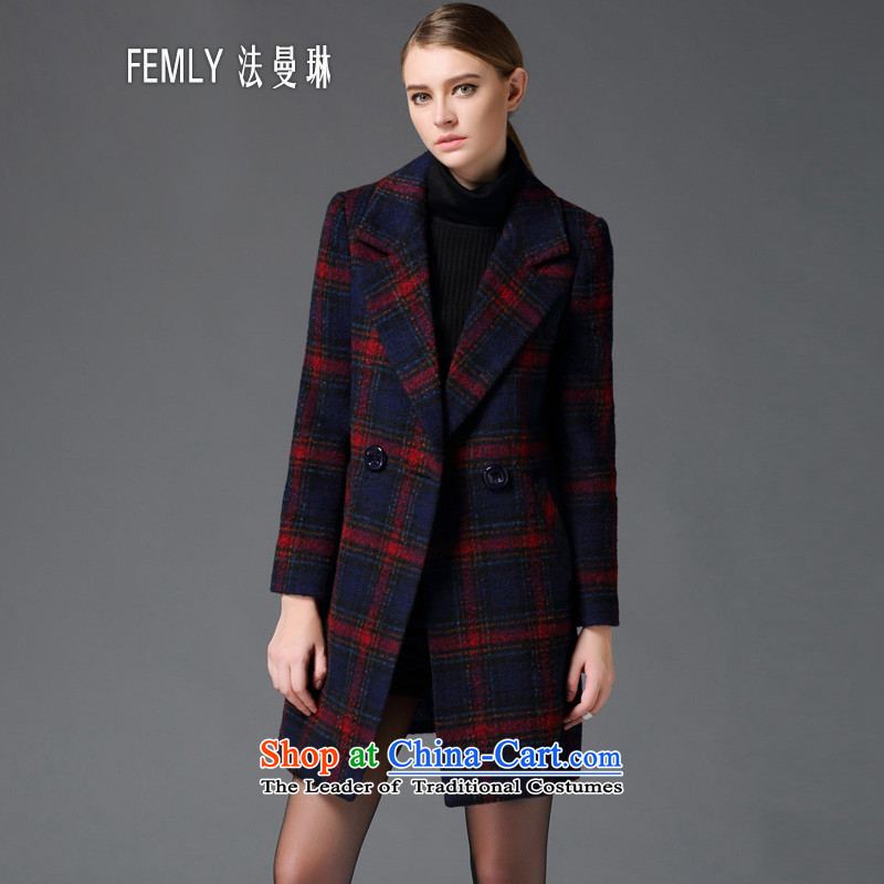  The Law of Cayman's gross FEMLY? Long girls jacket for autumn and winter 2015 new retro Sau San thick children a wool coat 6389 Red Grid , L, law Cayman Lin , , , shopping on the Internet