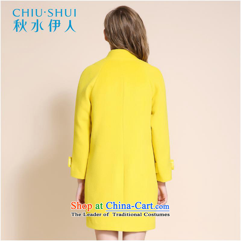 Chaplain who 2015 winter clothing new women's hip little collar plug-in the rotator cuff long straight and coats yellow 165/88A/L, chaplain who has been pressed shopping on the Internet