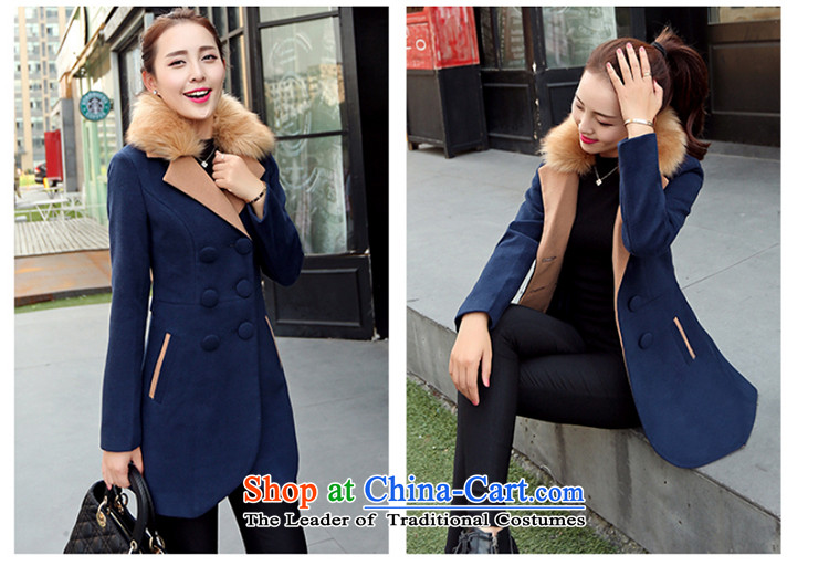 Load the new Korean autumn version of large lapel pin video thin wild with double-emulation for women 9523 gross coats of Cyan XL Photo, prices, brand platters! The elections are supplied in the national character of distribution, so action, buy now enjoy more preferential! As soon as possible.