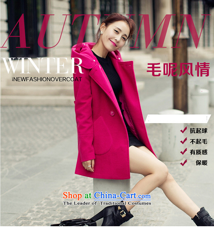 2015 Autumn and winter new Korean fashion for pure colors on the Nagymaros Wild Hair? girls jacket long)? female 82268 coats of red XXL picture, prices, brand platters! The elections are supplied in the national character of distribution, so action, buy now enjoy more preferential! As soon as possible.
