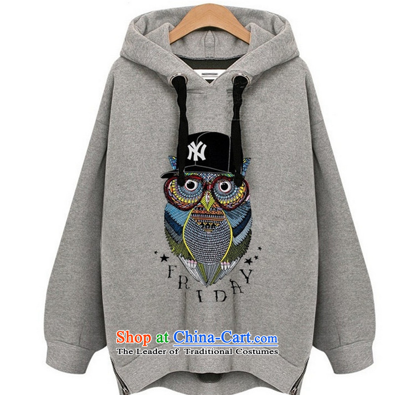 2015 Fall/Winter Collections new Korean to increase women's code thick MM200 catty thick, Hin thin, lint-free in the thick long thick sister sweater jacket and light gray XXXXXL, witch (YOJINJN) , , , shopping on the Internet