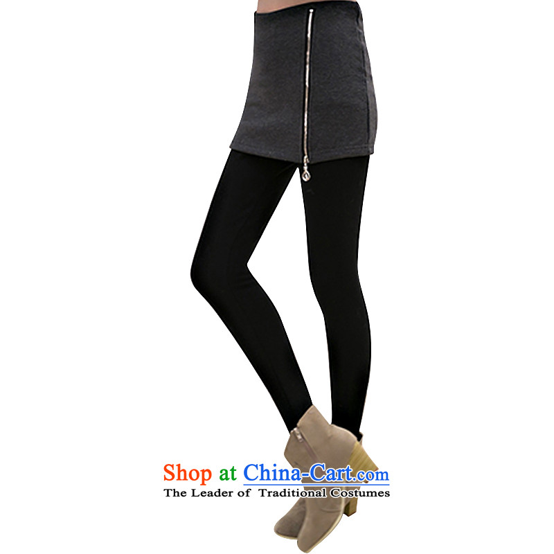 For M- Large 2015 Fall/Winter Collections for women to increase new leave two extra-thick wool pants casual pants Y1166 skirt Gray plus 3XL, collar m-lint-free shopping on the Internet has been pressed.