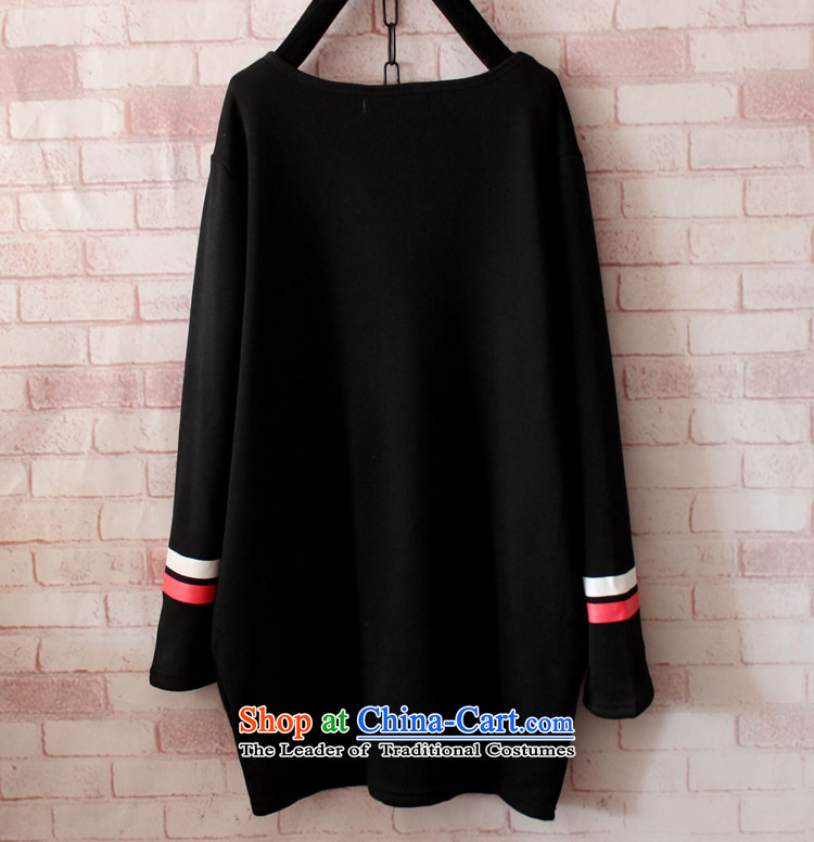 Load New autumn 2015 Korean Version to increase women's code thick MM loose T shirt thick, Hin Thin Layer Shirt thick sister 200 catties. long black shirt XXXXXL forming the picture, prices, brand platters! The elections are supplied in the national character of distribution, so action, buy now enjoy more preferential! As soon as possible.