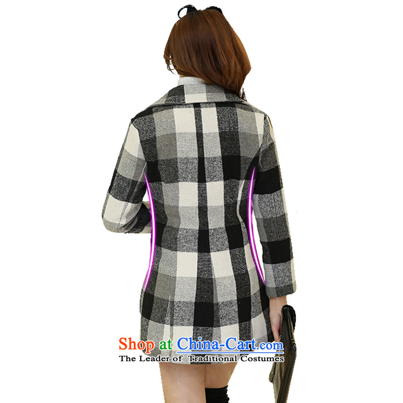 For M- Large 2015 Fall/Winter Collections for women to increase new grid gross jacket checkered 3XL,? for M-shopping on the Internet has been pressed.