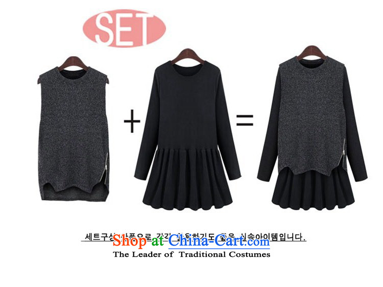 2015 Fall/Winter Collections new Korean to increase women's code thick mm loose, Hin thin, thick thick sister 200 catties, forming the thick long skirt carbon XXXXXL Yi Picture, prices, brand platters! The elections are supplied in the national character of distribution, so action, buy now enjoy more preferential! As soon as possible.