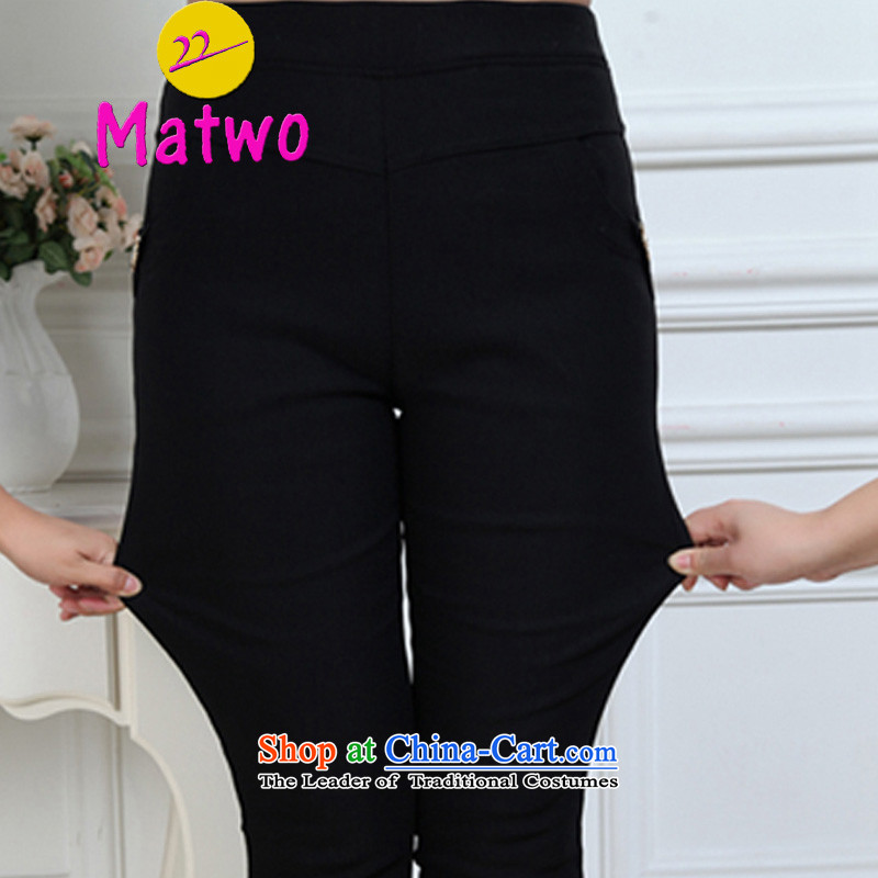  The burden of thick MM200 matwo high elastic waist larger female plus winter, wearing thick wool quilts, forming the women trousers M1365 black large code Xxxxxl,matwo,,, shopping on the Internet