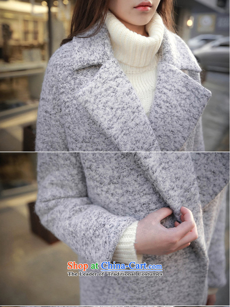 Javier cano 2015 winter clothing Korean Sau San-gross? coats cocoon female autumn) long thick wool a jacket gray M picture, prices, brand platters! The elections are supplied in the national character of distribution, so action, buy now enjoy more preferential! As soon as possible.