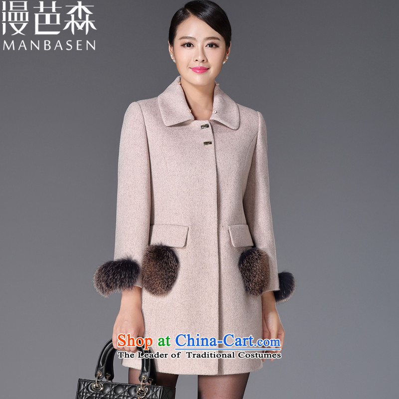 Diffuse and sum 2015 Fall/Winter Collections new woolen coat girl in long hair for gross so fox coats female Korean version of a jacket temperament Sau San larger female m and color , L, and diffuse sum shopping on the Internet has been pressed.
