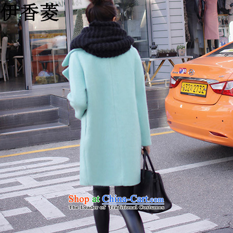 Ikago Ling 2015 Fall/Winter Collections new women's decoration coats that they deal with long hair? coats female latticed Y8061 mint green , L IKAGO Ling , , , shopping on the Internet