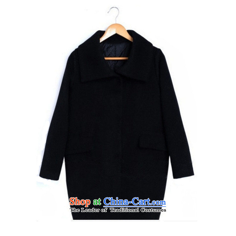 Win Big Tree Edge cards with customizable Yang of the same power black coat cocoon-wool?? 2015 autumn and winter coats the new star of the same T-shirt (black girl cotton) S winning edge tree (YINGYUANSHU) , , , shopping on the Internet