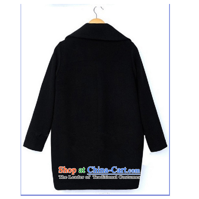 Win Big Tree Edge cards with customizable Yang of the same power black coat cocoon-wool?? 2015 autumn and winter coats the new star of the same T-shirt (black girl cotton) S winning edge tree (YINGYUANSHU) , , , shopping on the Internet