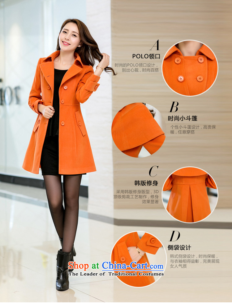 In accordance with the CEN 2015 bathing in the autumn and winter new women in Korean Sau San long stylish cloak? jacket 270# gross orange L picture, prices, brand platters! The elections are supplied in the national character of distribution, so action, buy now enjoy more preferential! As soon as possible.