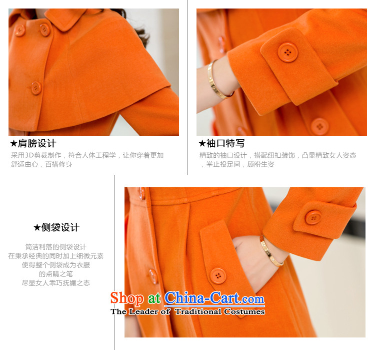 In accordance with the CEN 2015 bathing in the autumn and winter new women in Korean Sau San long stylish cloak? jacket 270# gross orange L picture, prices, brand platters! The elections are supplied in the national character of distribution, so action, buy now enjoy more preferential! As soon as possible.