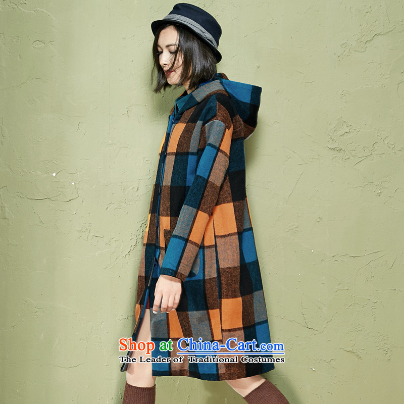 Sum of the United States sugar places the new 2015 British winter clothing retro plane collision color plaid gross? and orange color coats 2542756 , L, sum accommodation.... shopping on the Internet