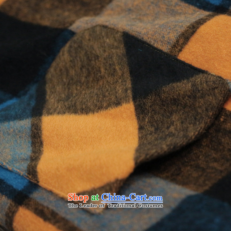 Sum of the United States sugar places the new 2015 British winter clothing retro plane collision color plaid gross? and orange color coats 2542756 , L, sum accommodation.... shopping on the Internet