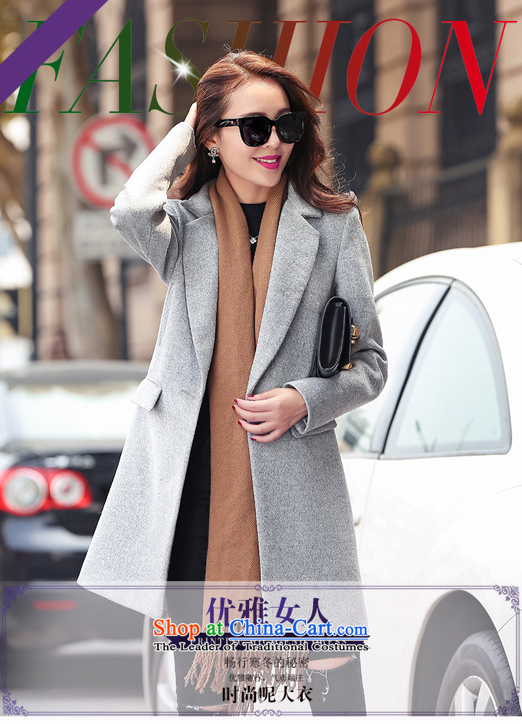 The Dragon Culture 2015 autumn and winter new coats, wool? long jacket, four-color Light Gray L picture, prices, brand platters! The elections are supplied in the national character of distribution, so action, buy now enjoy more preferential! As soon as possible.
