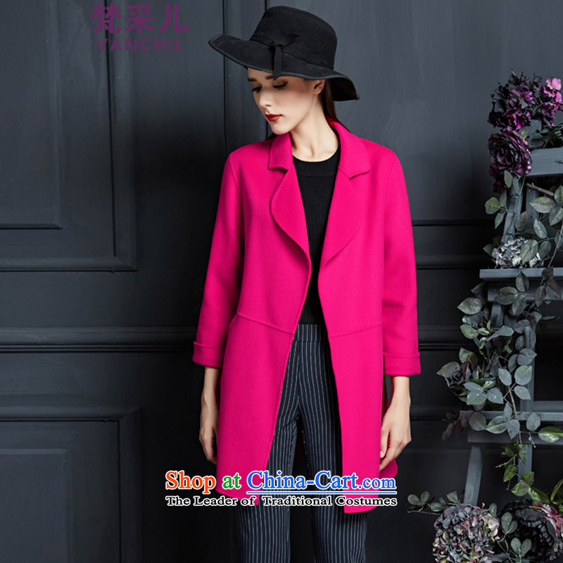 Van Gogh Cherrie Ying 2015 Autumn In New Ms. long straight hair? jacket plain manual high-end 2-sided woolen coat 8561 IN RED M, Van Gogh Cherrie Ying (VANCHIL) , , , shopping on the Internet