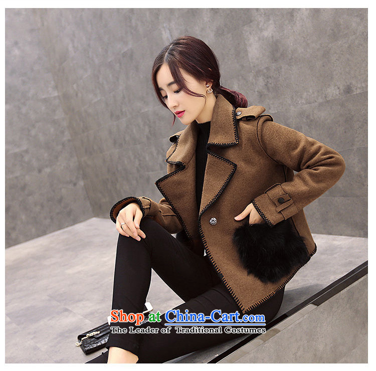 Yi code 12.01 2015 Fall/Winter Collections Of new women's Korean cloak double-side gross shortage of female jacket? han bum small wind-coats of incense jacket and color pictures, prices, XL brand platters! The elections are supplied in the national character of distribution, so action, buy now enjoy more preferential! As soon as possible.