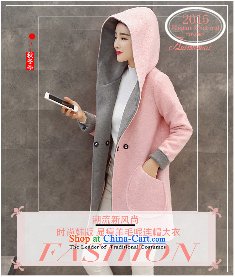 All Daphne 2015 Autumn and Winter Female Wind Jacket loose large Korean edition thickness of small-wind aristocratic thin, long-video 