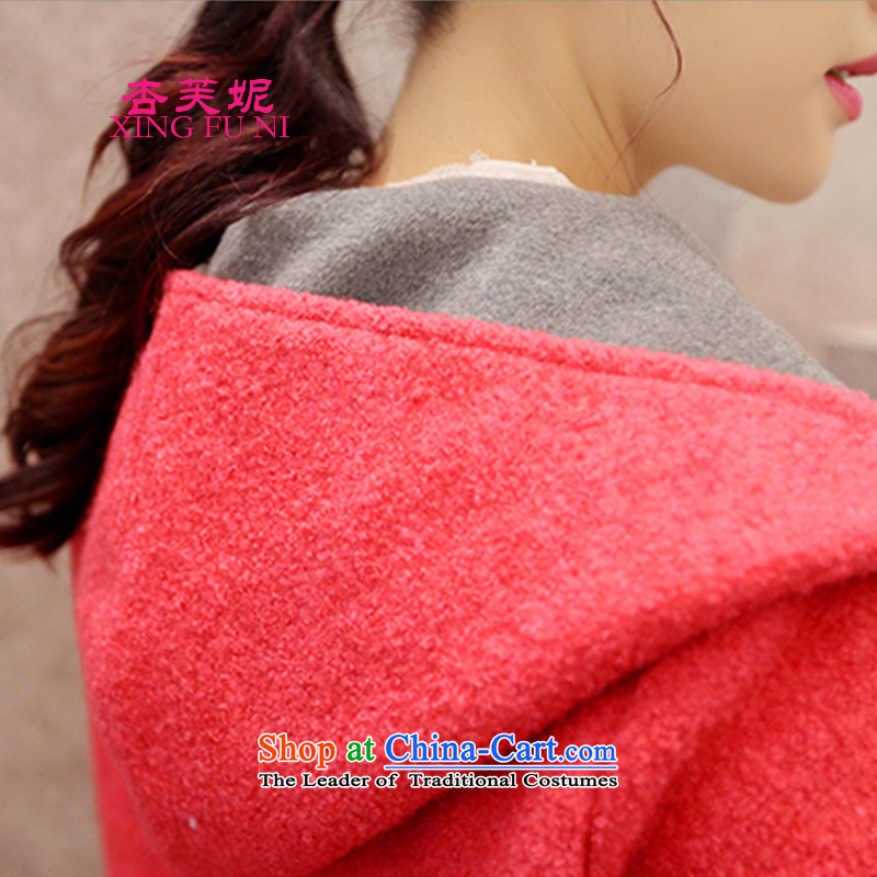 All Daphne 2015 Autumn and Winter Female Wind Jacket loose large Korean edition thickness of small-wind aristocratic thin, long-video   Gross coats pink M, apricot? Daphne XINGFUNI () , , , shopping on the Internet
