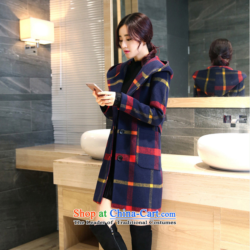 The land of  autumn and winter 2015 Women's new Korean version of a Korean version of gross? jacket coat women gross Sau San? Picture red and yellow color , L, the land of the , , , shopping on the Internet