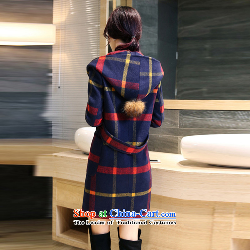 The land of  autumn and winter 2015 Women's new Korean version of a Korean version of gross? jacket coat women gross Sau San? Picture red and yellow color , L, the land of the , , , shopping on the Internet