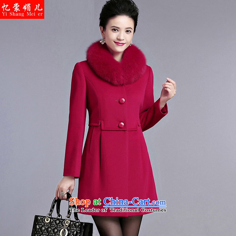 The Advisory Committee recalls that the medicines and woolen coat female non-cashmere overcoat female 2015 autumn and winter new Fox Gross Gross for female in the red cloak?XXXL
