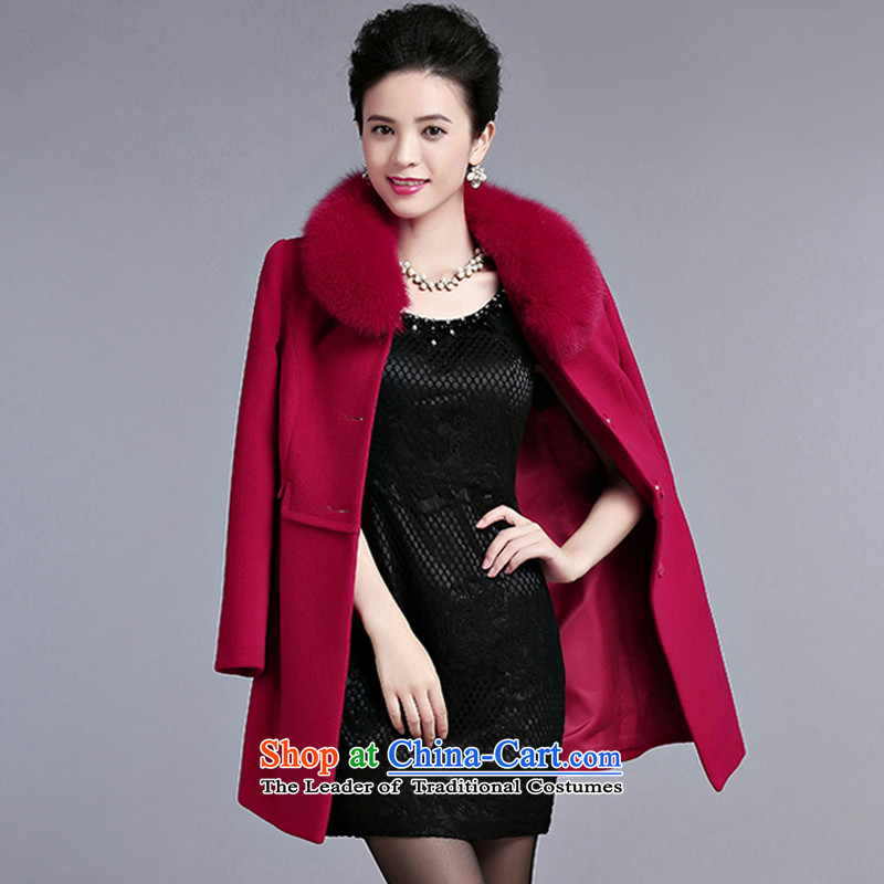 The Advisory Committee recalls that the medicines and woolen coat female non-cashmere overcoat female 2015 autumn and winter new Fox Gross Gross for female in the red cloak? XXXL, recalled that the Advisory Committee of the child-care (yishangmeier) , , ,