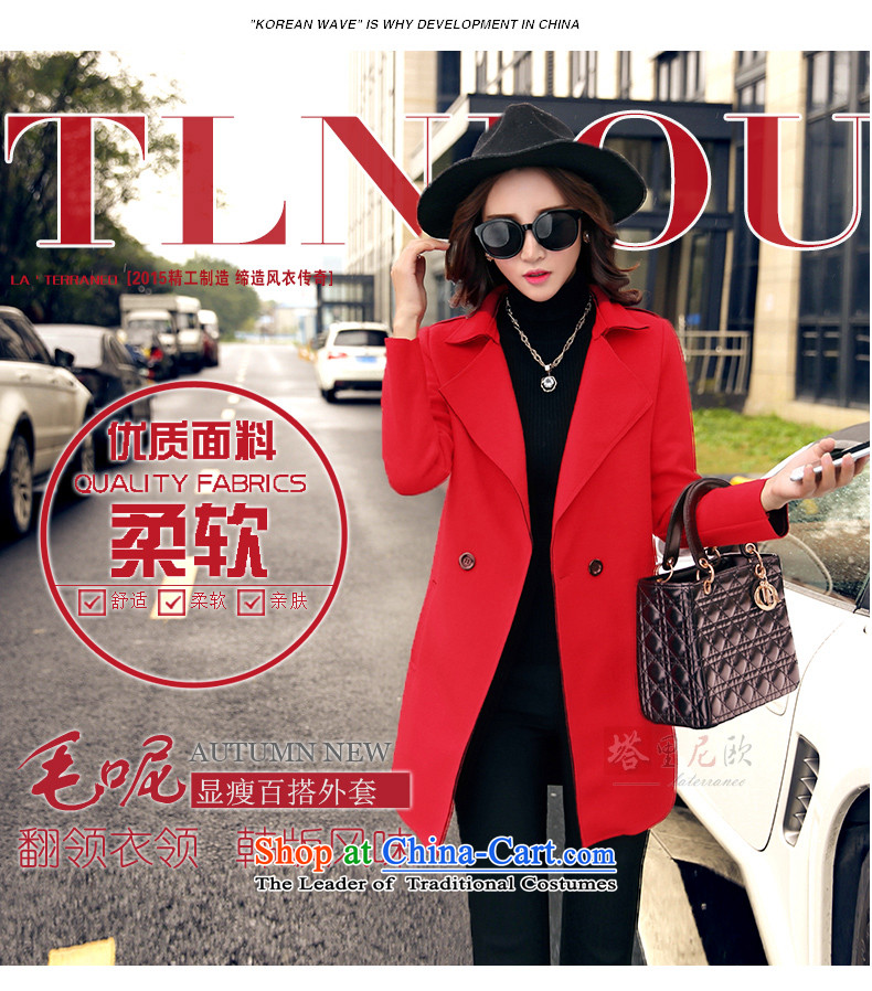 Dan JIE SHI MAO? 2015 autumn and winter coats female Korean version of the new long wool coat windbreaker women? jacket orange XL Photo, prices, brand platters! The elections are supplied in the national character of distribution, so action, buy now enjoy more preferential! As soon as possible.