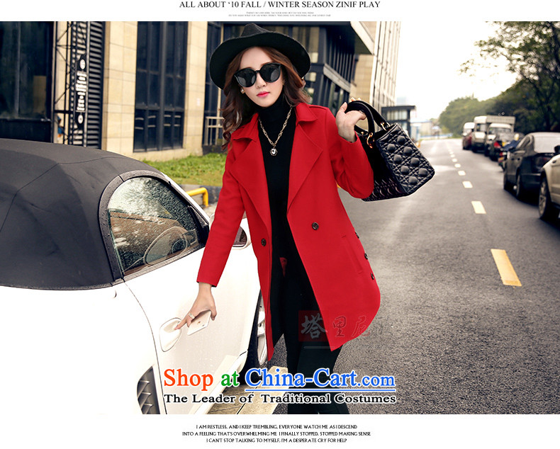Dan JIE SHI MAO? 2015 autumn and winter coats female Korean version of the new long wool coat windbreaker women? jacket orange XL Photo, prices, brand platters! The elections are supplied in the national character of distribution, so action, buy now enjoy more preferential! As soon as possible.